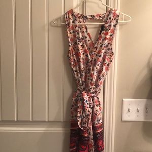 Summer romper with belt and POCKETS